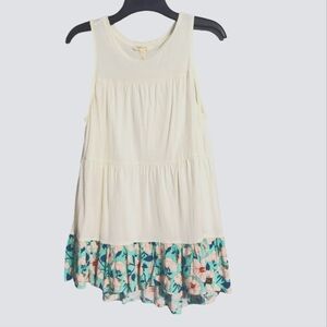 Matilda Jane Meant to Be Tank Top Floral Ruffle Cotton Modal S